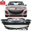 New Front Bumper Grille Assembly Gray Plastic For 2010-2011 Mazda 3 MA1036114