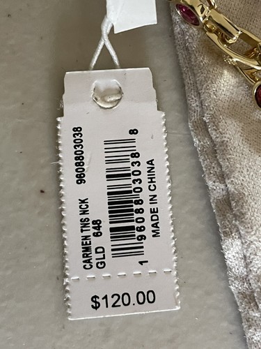 KENDRA SCOTT CARMEN GOLD TENNIS NECKLACE IN RUBY MIX 17” - 第 6/14 張圖片