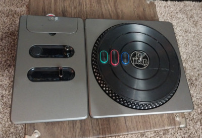 Silver DJ Hero Wireless Turntable Controller Sony Playstation 3 PS3 No Dongle
