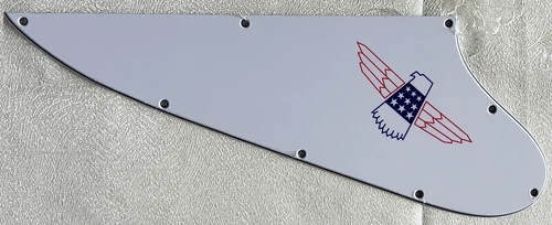 Custom For Gibson Thundebird"Logo"Style Guitar Pickguard 3-Ply White