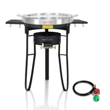 CONCORD The Herdsmen Stainless Steel Comal with Single Propane Burner Set