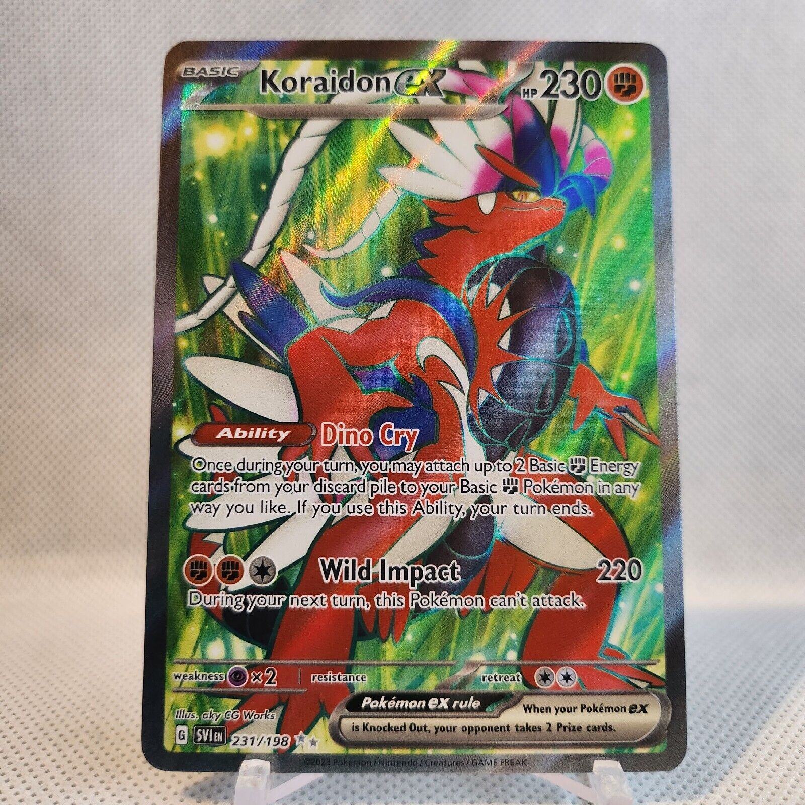 Pokemon - Koraidon ex 231/198 - Scarlet & Violet - Ultra Rare - Holo Full  Art