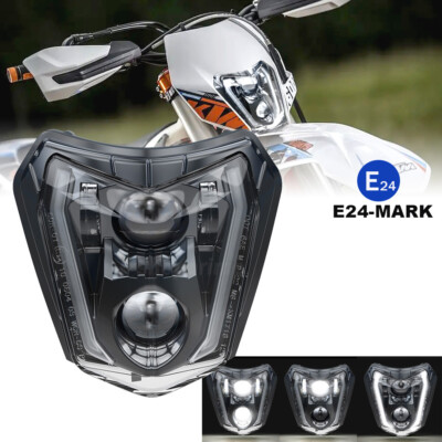 E24 LED Scheinwerfer DRL für KTM EXC XCW 250 350 450 500 SMC-R 690 2017-2023