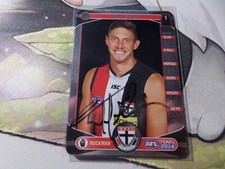 2014 AFL TEAMCOACH BASE ST KILDA TOM Hickey #195 CARD HAND Signed