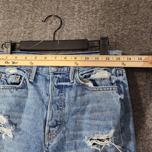 Grlfrnd Womens 'Karolina' Slim Straight High Rise Distressed Jeans Blue Size 26 - Picture 10 of 14