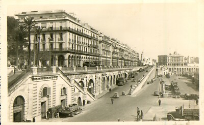 Algeria Postcard 1930 Algiers RPPC Les rampes et Boulevard de la Republic N
