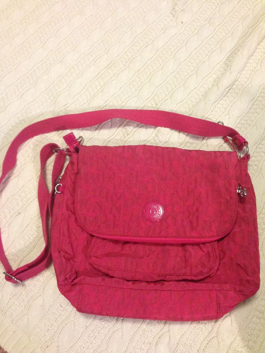 EUC Kipling Garan Shoulder Small Messenger Bag Peony Logo Print
