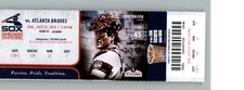 Atlanta Braves vs Chicago White Sox 7/21/2013 Full Ticket - Carlton Fisk