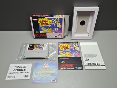 PUZZLE BOBBLE BUST A MOVE - NEW UNUSED - SUPER NINTENDO SNES PAL NOE-1 CIB OVP