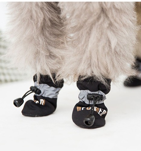 4pcs Pet Dog Shoes Anti-slip Boots Socks for Small Puppy Dog Waterproof Outdoor♡ - Picture 15 of 29