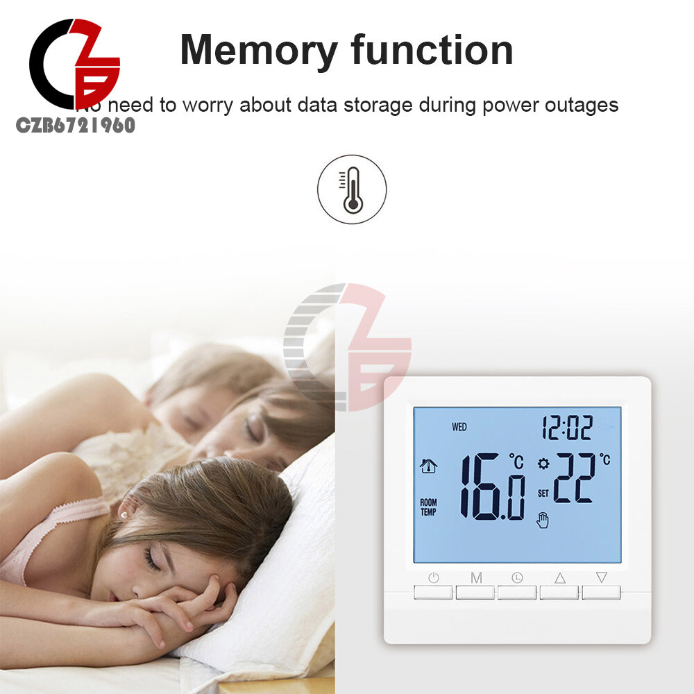 Smart Room Thermostat LCD Display Week Programmable Temperature Controller  | eBay