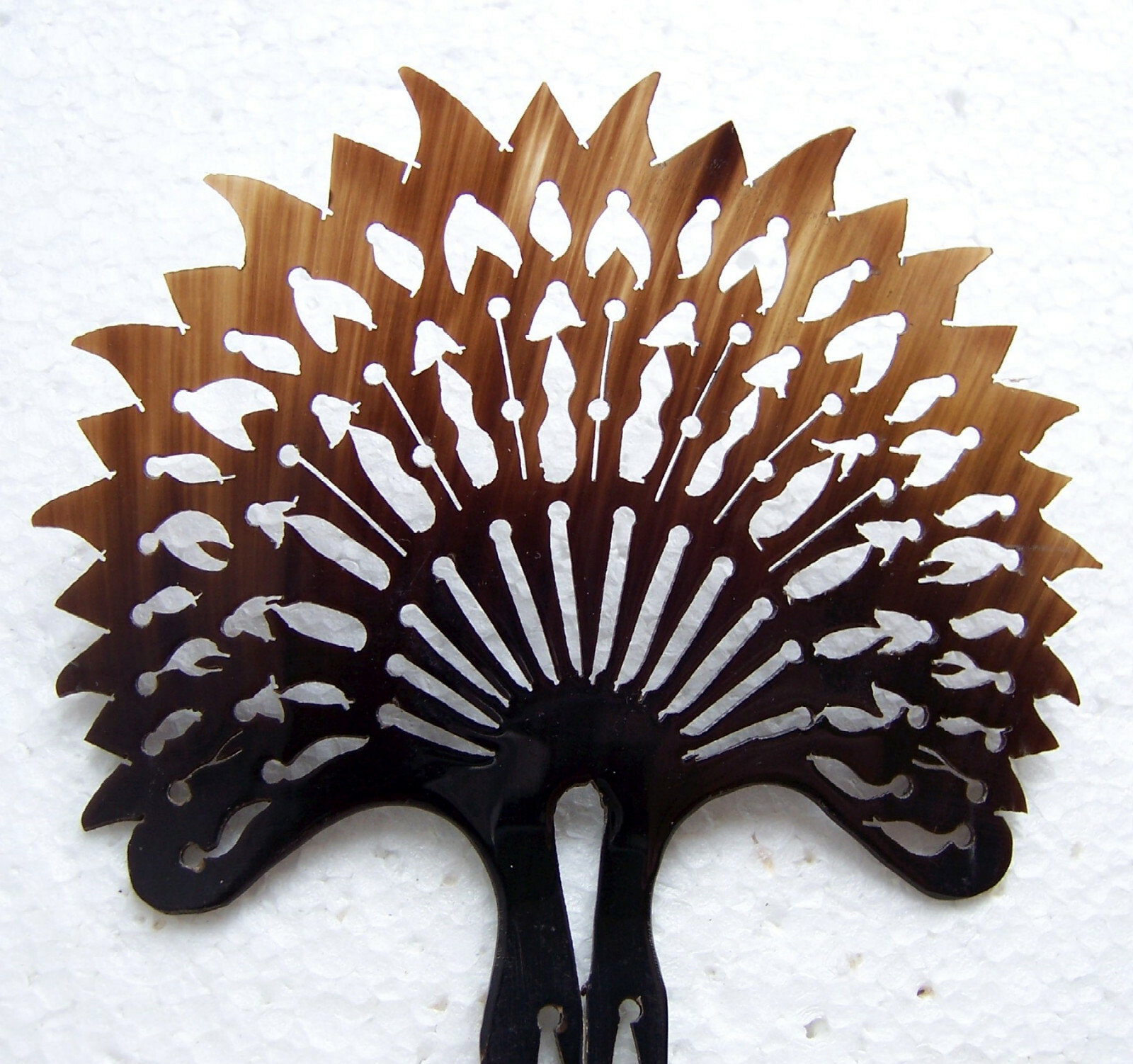 Attractive horn hair comb fan shape hair accessory eBay