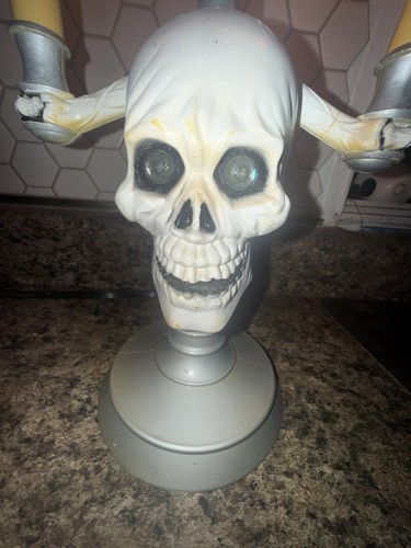 Vintage 1994 Trendmasters Halloween Skull Candelabra WORKS GREAT! | eBay
