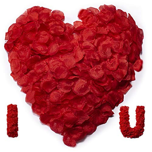 1200 PIEZAS Pétalos de Rosa de Seda Artificial Decoración para Noche Romántica, Boda, - Imagen 7 de 7