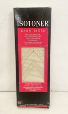 New Vintage Isotoner Warm Lined Gloves Leather Fits OS One Size 6 1/2 - 8 Bone