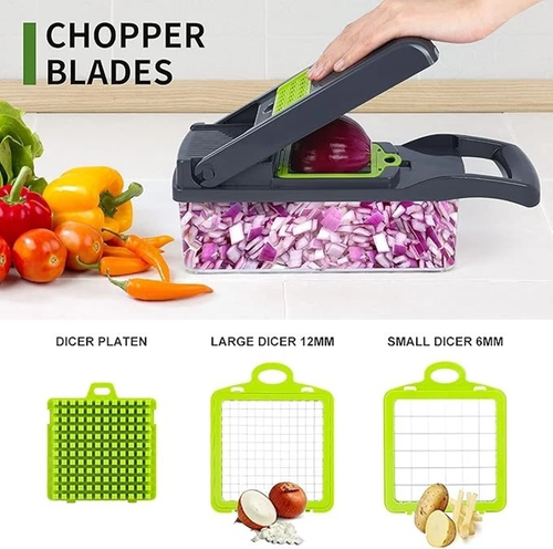 16-In-1 Fruit Vegetable Slicer Cutter Food Onion Veggie Dicer Chopper Kitchen - Picture 4 of 24