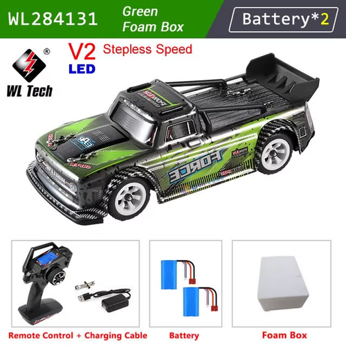 284131 1:28 4WD 2.4G Mini RC Racing Car High Speed Off-Road Remote Control LED L - Afbeelding 10 van 12