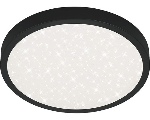 Led Deckenleuchte 24W 3000 Lm 4000 K Ø 38 Cm Runa Schwarz + Sternenhimmel-image