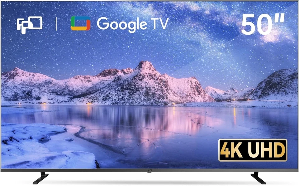 50-Inch 4K Smart TV with Dolby Atmos - Google TV & Voice Remote for Home Cinema - Image 3 of 4