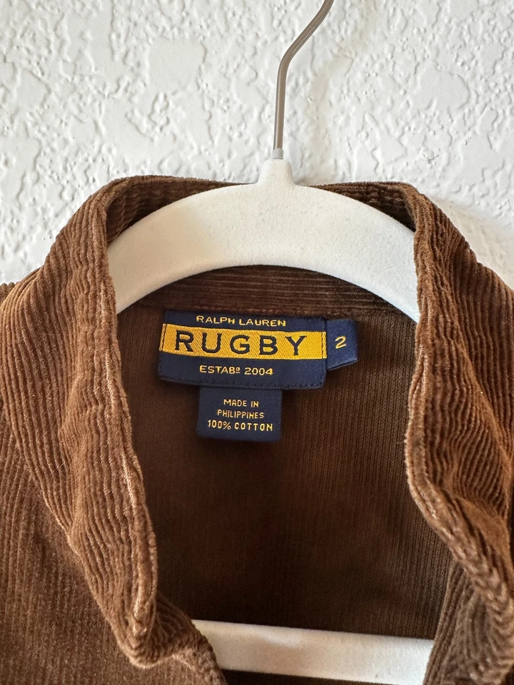 Chaqueta/ablazer vintage de pana marrón Rugby Ralph Lauren 2007 para mujer - talla 2  Foto 3 de 4