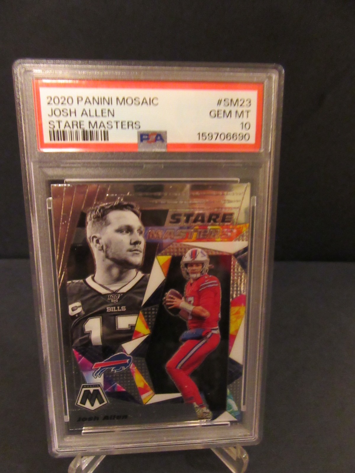 2020 Panini Mosaic #SM23 Josh Allen Stare Masters PSA 10 Gem Mint Buffalo Bills