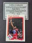 MAGIC JOHNSON Autographed 1991 NBAHoops card LAKERS with COA