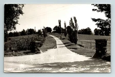 RPPC Postcard Red Oak IA Iowa Oak Hill Country Club Entrance Real Photo