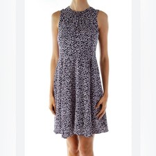 Banana Republic Navy Geo Print Sleeveless Dress Size 6
