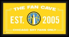 Chicago Sky Framed 10" x 20" Fan Cave Collage