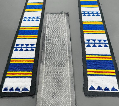 #ad 2 Handmade Beads Strips for Native American Coat Jacket War Shirt amp; Pants $79.00