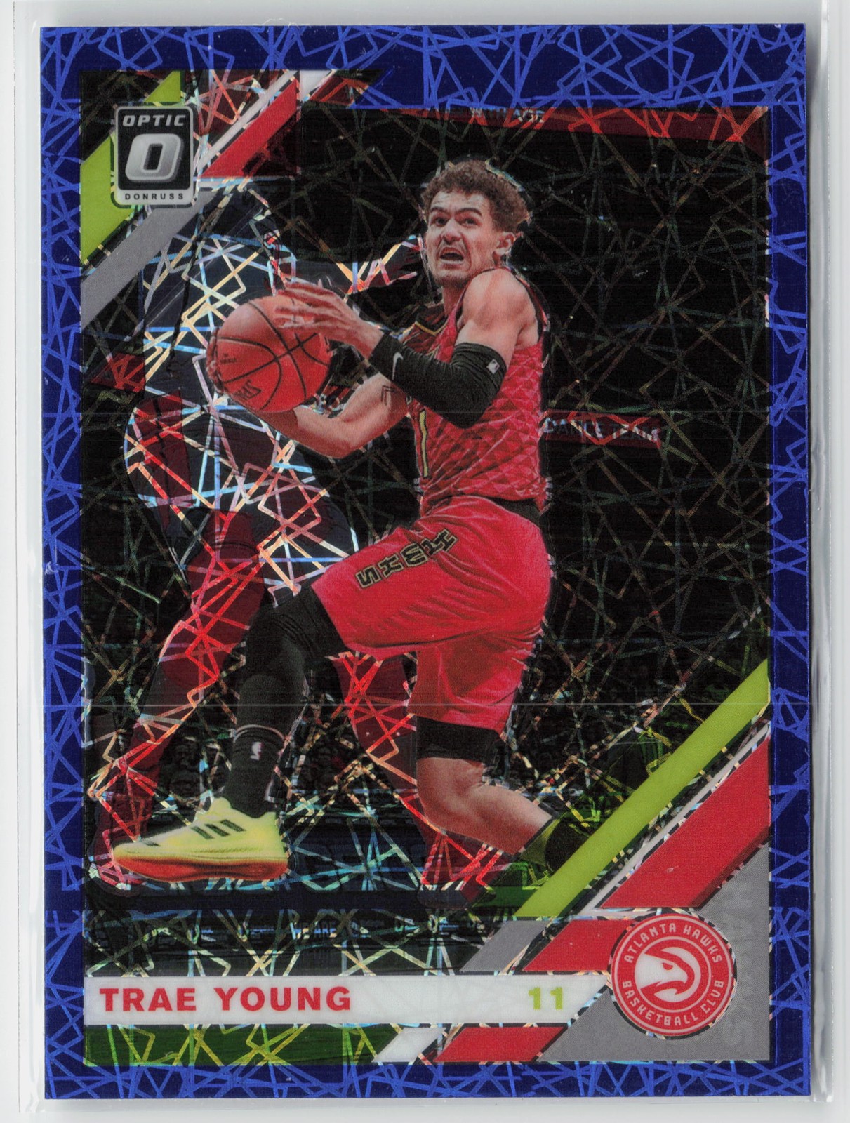 2019-20 Donruss Optic #2 Trae Young Blue Velocity
