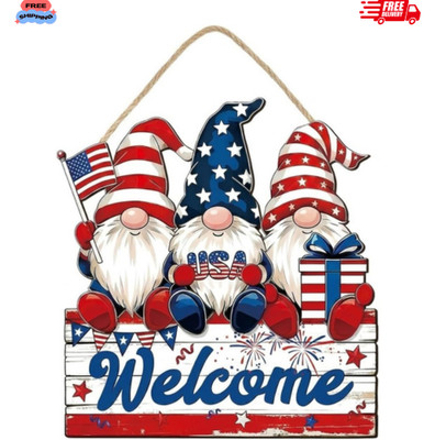 4th of July Decorations Patriotic Gnomes White Blue Red Elf 250th Anniversary