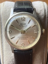 1963 Helsa Super-Flat Swiss Vintage Mens Watch, Ronda 7013