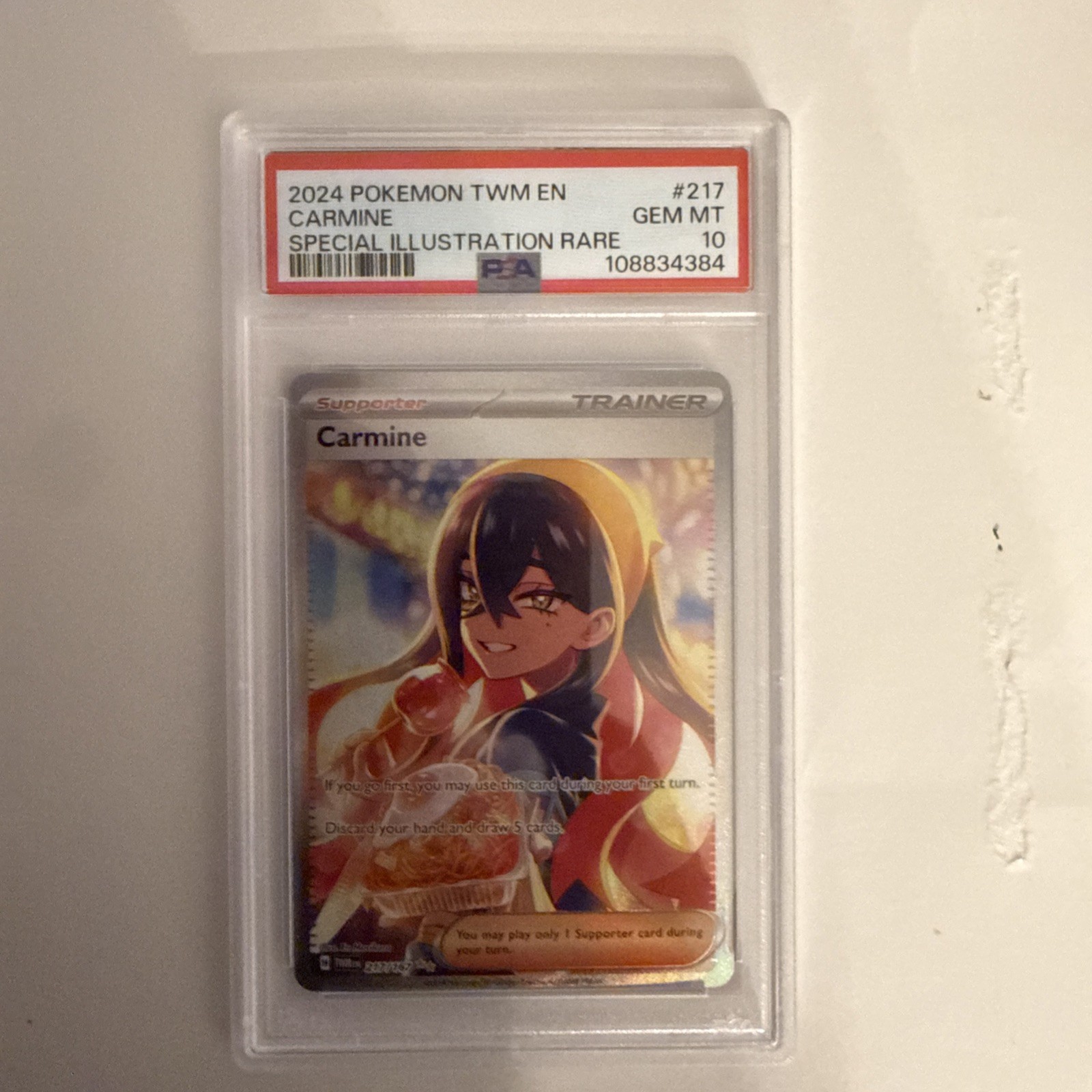 Pokémon TCG Carmine Card 217/167 Sir Twilight Masquerade PSA 10