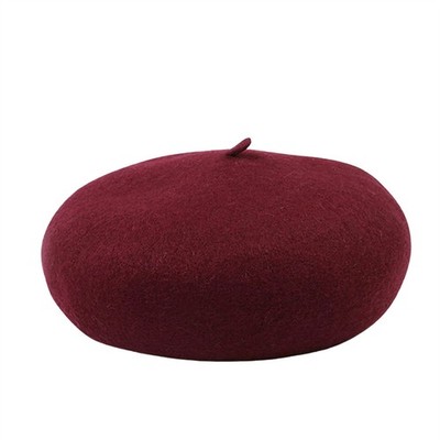 Thicker Womens Girls Winter Warm French Wool Beret Hat Beanie Hat Painter's cap