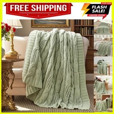 Dual-Sided Soft Chenille 60" x 80" Throw Blanket - Stylish Farmhouse Decor