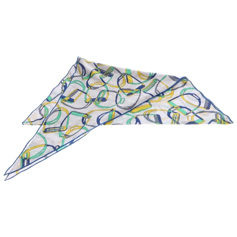 Hermes Rosange GM Equestre Scarf Stole in Blue Gray