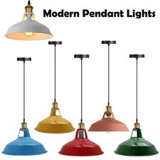 Vintage Industrial Metal Ceiling Pendant Shade Modern Hanging Retro Lamp E27