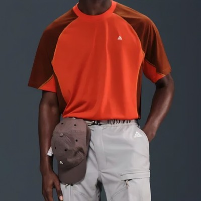 Nike ACG T Shirt Sz Small Mens Red Orange Goat Rocks Dri-FIT ADV