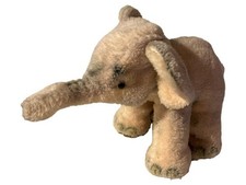 Steiff Elefant Plüschtier Vintage Kuscheltier mit Knopf im Ohr Beige