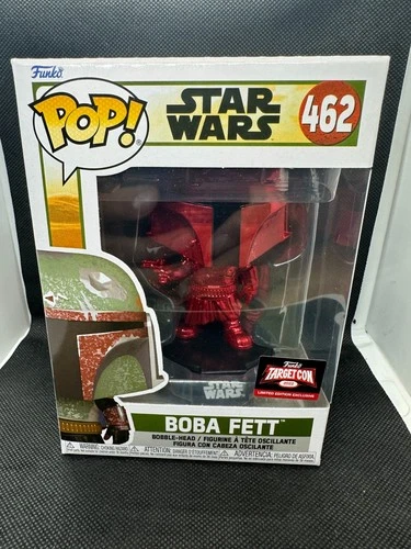 Funko Pop! Star Wars Boba Fett Red Chrome 462 2022 TargetCon Exclusive