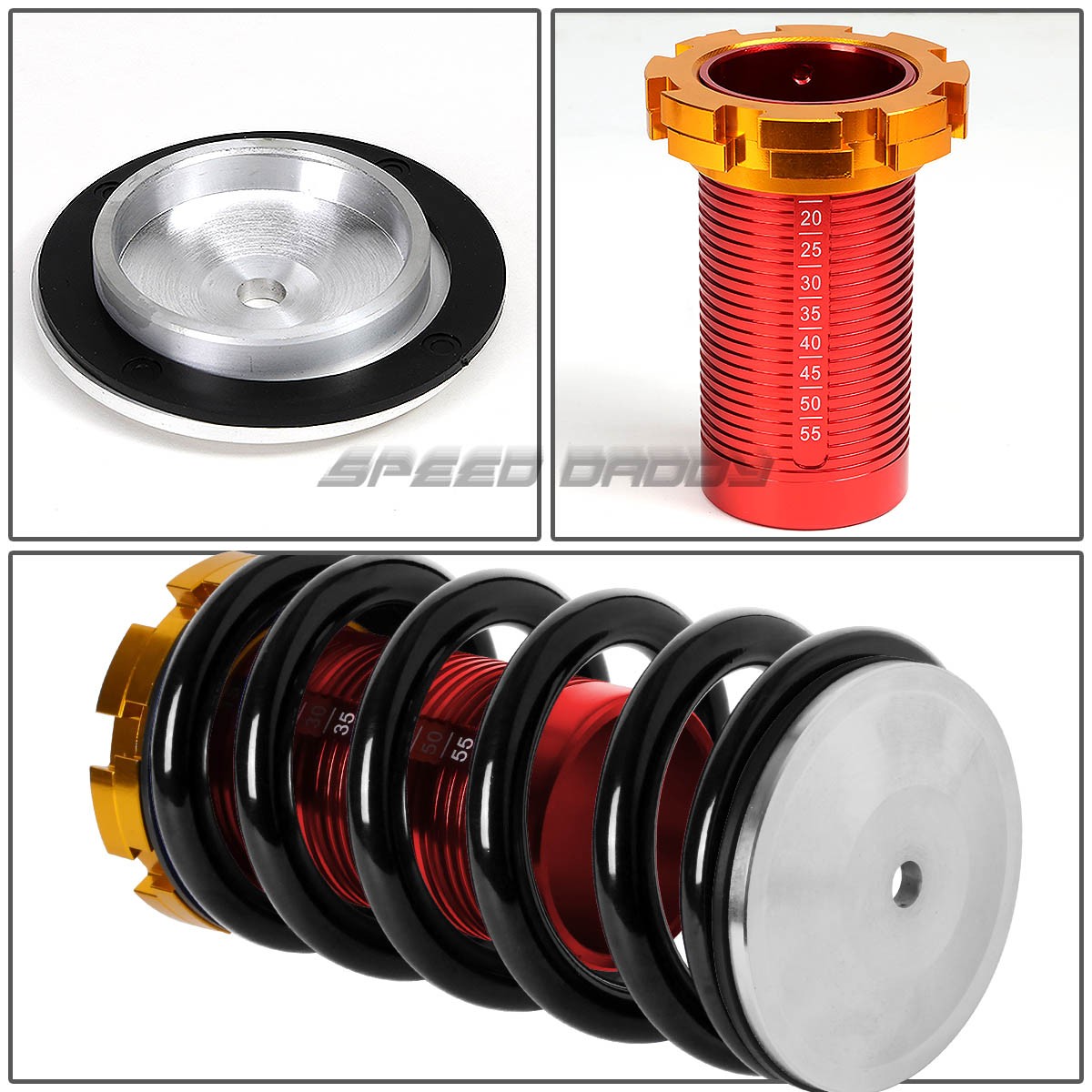 1-4 Inch Lowering Coilover Springs For 88-00 Honda Civic EG/EJ/EK & DC – White Springs, Adjustable 4 thumbnail image