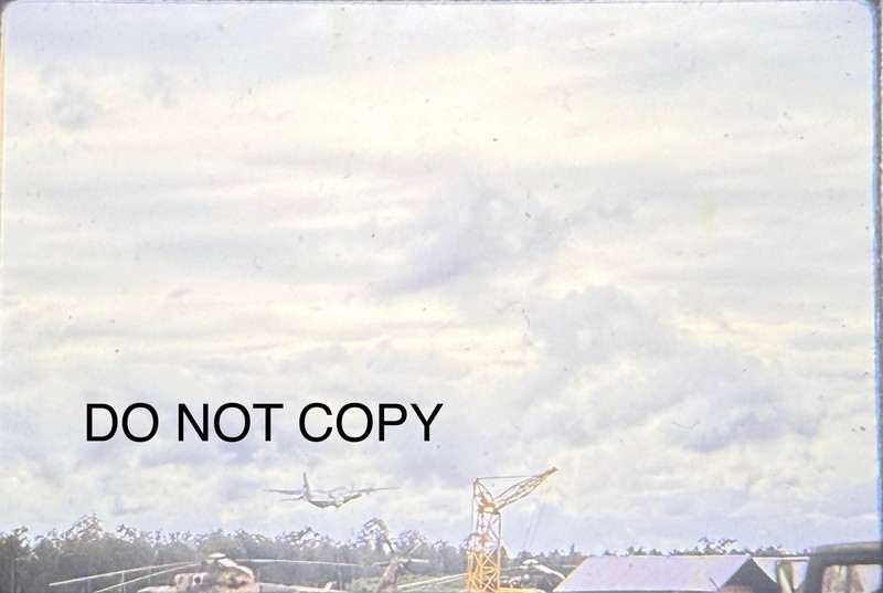 Vietnam War USAF Camouflaged C-130 Aircraft NKP Thailand Slide (118
