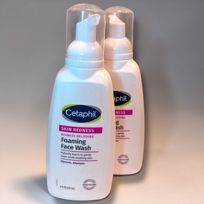 Lot of 2 Cetaphil Skin Redness Relieving Foaming Face Wash 8oz Sensitive Skin