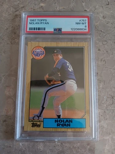 1987 Topps #757 Nolan Ryan PSA 8