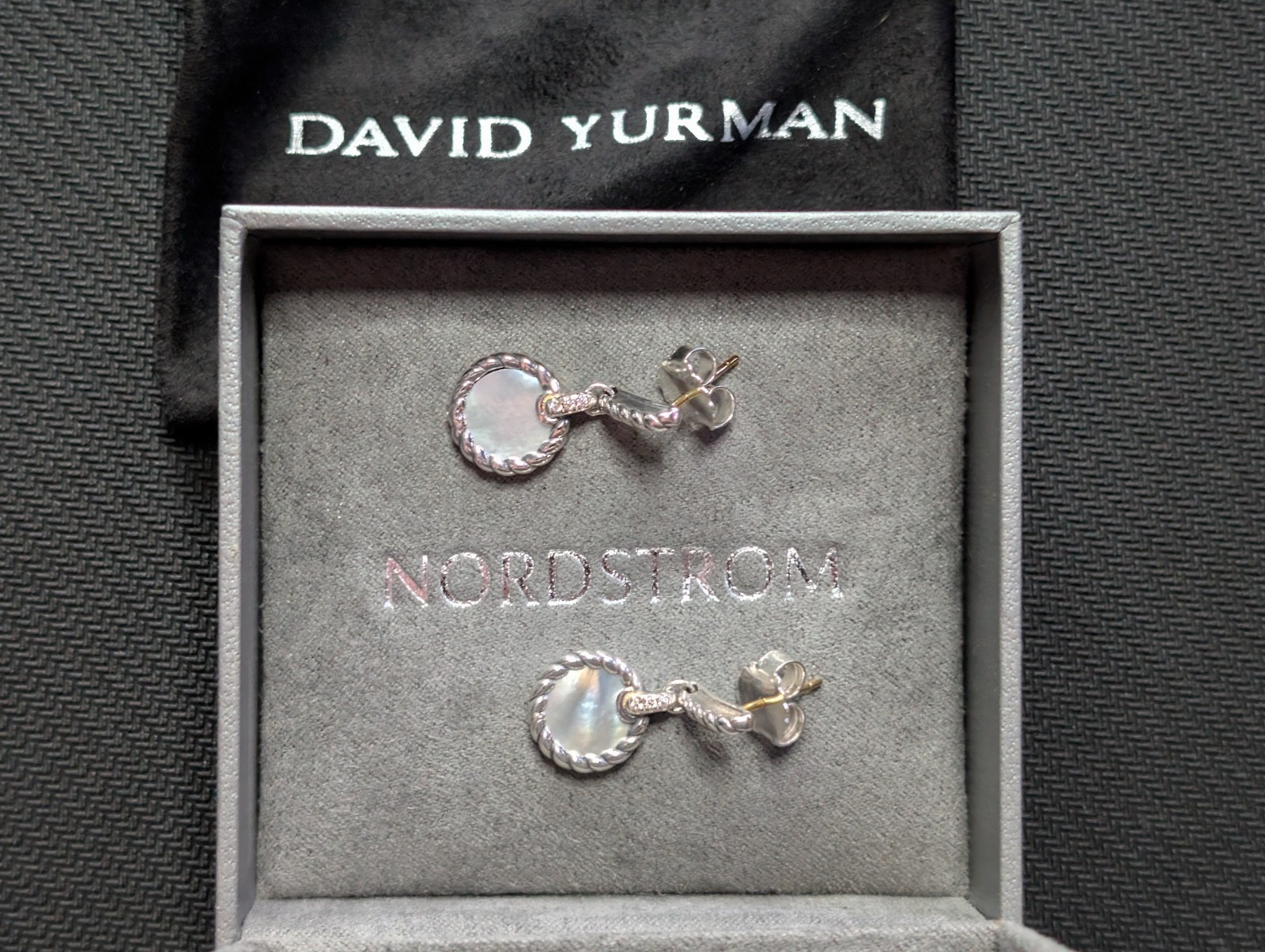 David Yurman Elements Drop Earrings Sterling Silv… - image 1