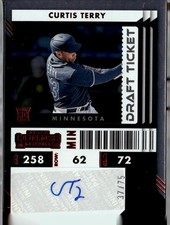 2022 Curtis Terry Contenders Rookie Ticket Autographs Draft Red /75 54 Twins