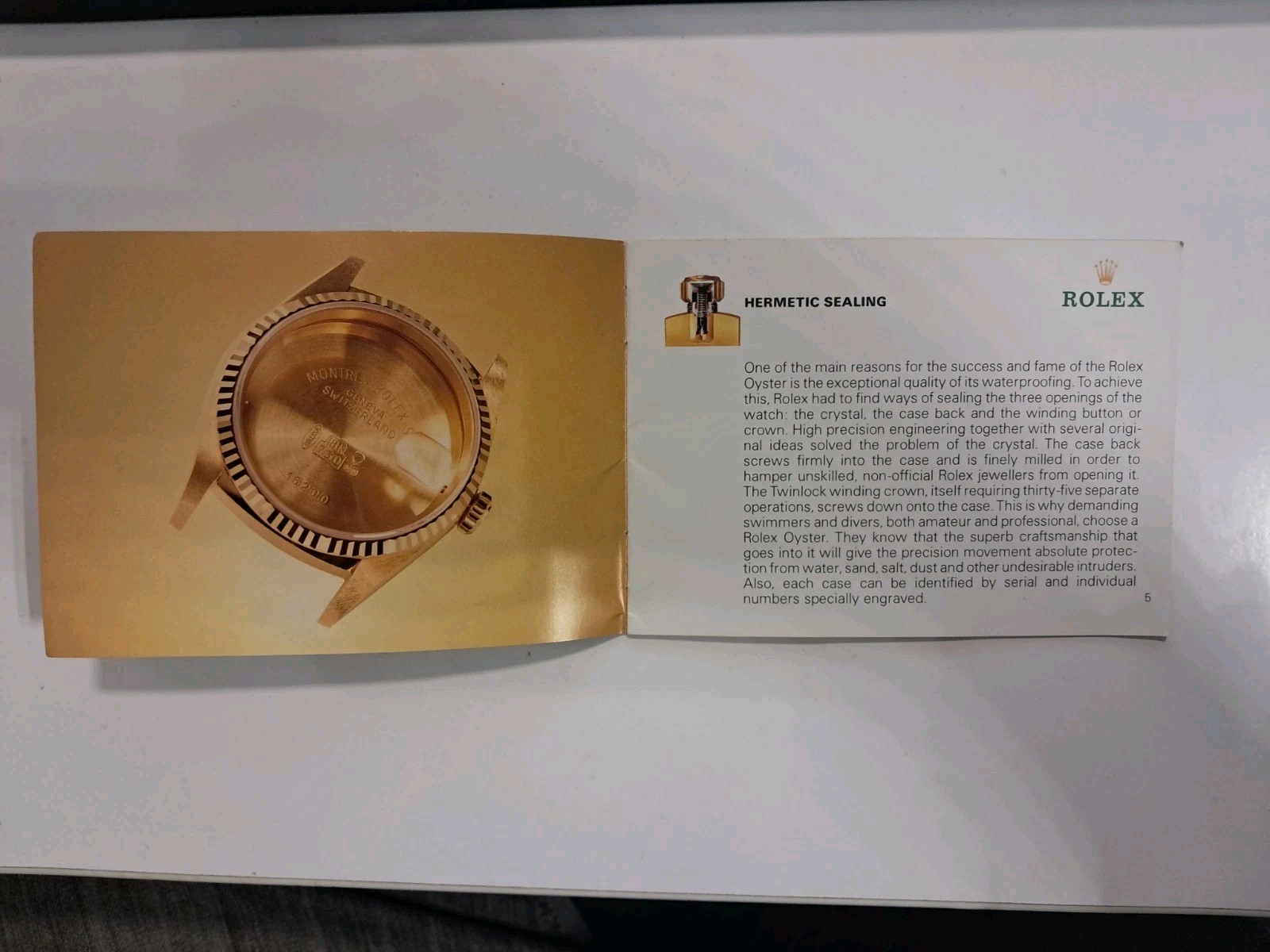 Rolex libretto Istruzioni booklet 593.52 orologio datejust 1992 inglese Watch foto 3