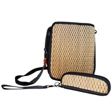 Borsa a tracolla in paglia intrecciata set borsa a tracolla