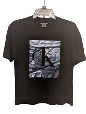 CALVIN KLEIN Big Boys Split Block Foil Logo Short Sleeve T-shirt M 10-12 NWT